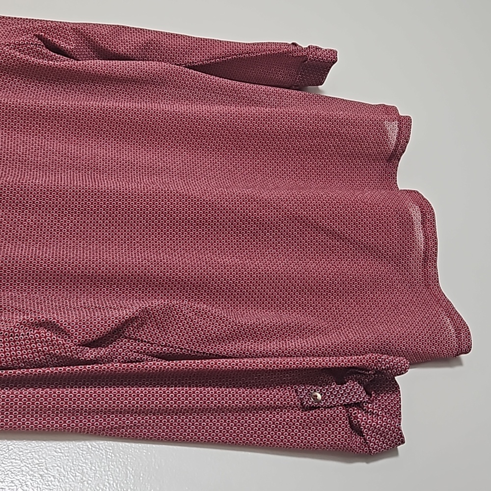 Outback Red Semi Sheer Blouse Sz Large - Picture 8 of 9